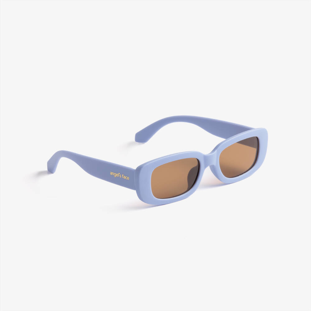 Angel's Face-Girls Blue Rectangle Frame Tinted Sunglasses (UV400) | Childrensalon