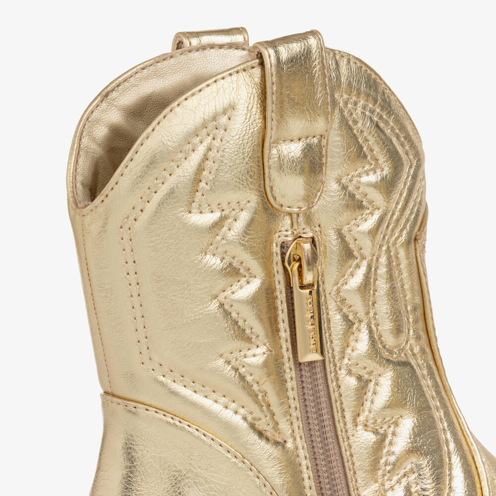 Angel's Face-Ковбойские сапоги золотистые из искусственной кожи для девочек | Childrensalon