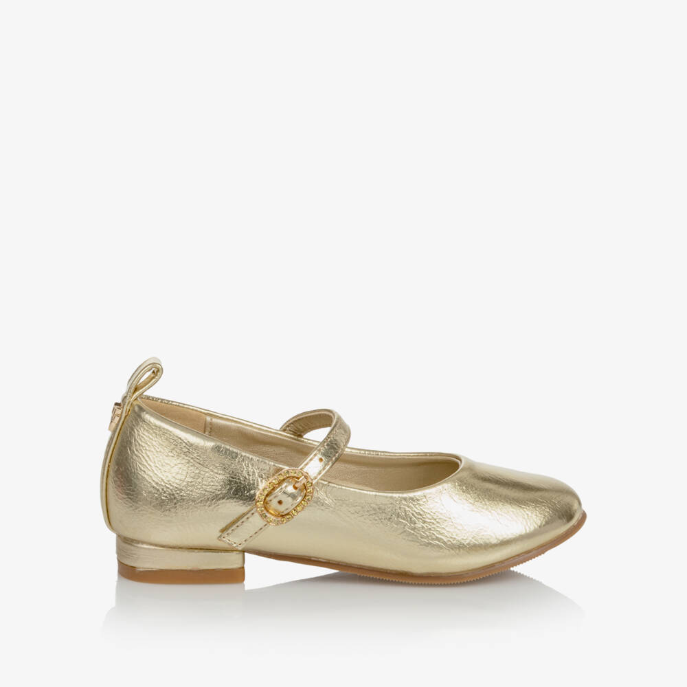 Angel's Face-Girls Gold Faux Leather Mary Jane Shoes | Childrensalon