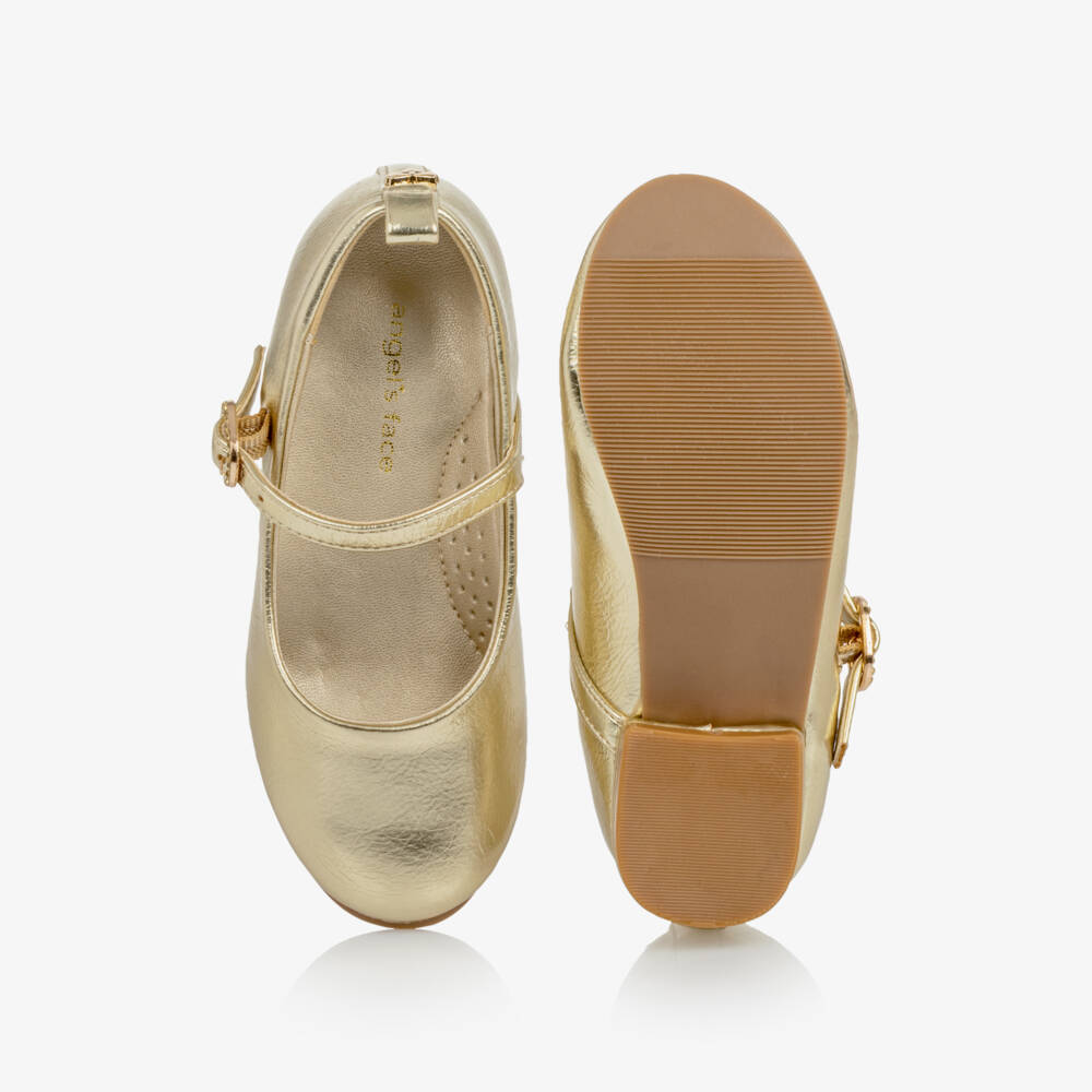 Angel's Face-Girls Gold Faux Leather Mary Jane Shoes | Childrensalon
