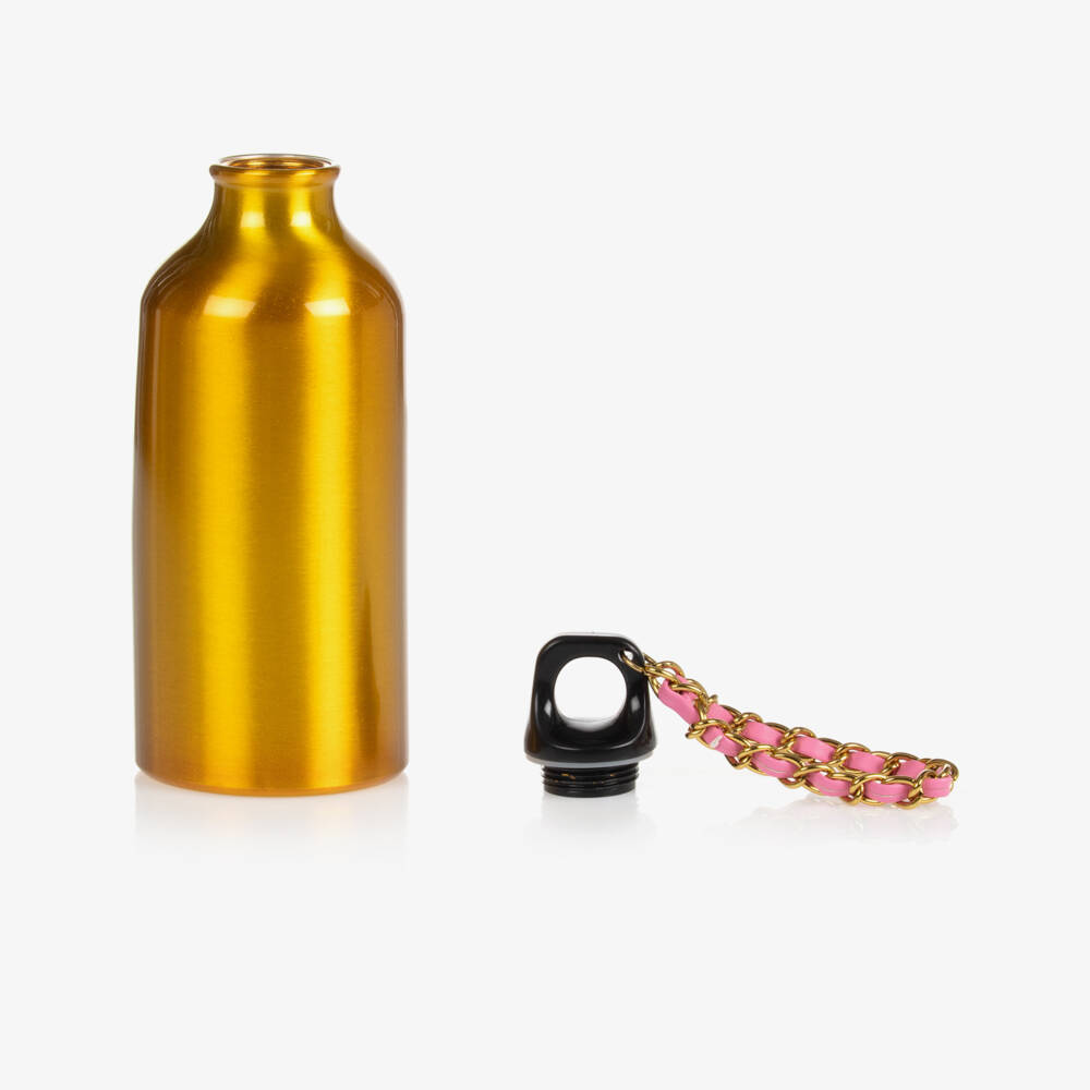 Angel's Face-Girls Gold & Pink Water Bottle | Childrensalon