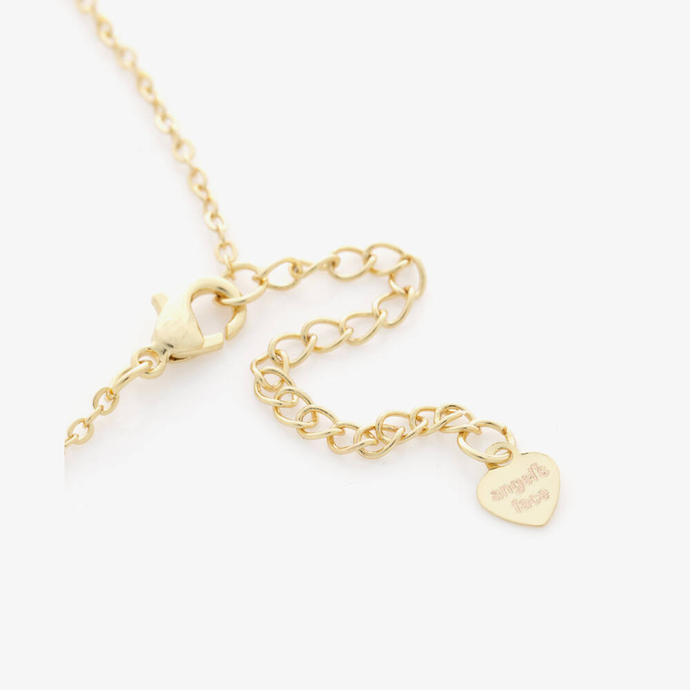 Angel's Face-Позолоченное ожерелье с бантиком (44см) | Childrensalon