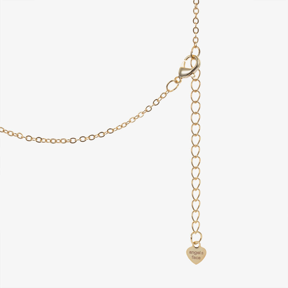 Angel's Face-عقد مطلي بالذهب للبنات (42 سم) | Childrensalon