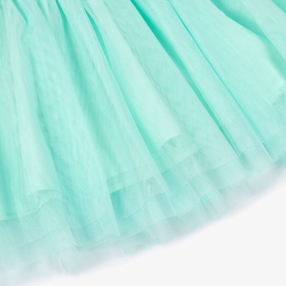 Angel's Face-Girls Mint Green Cotton & Tulle Dress | Childrensalon