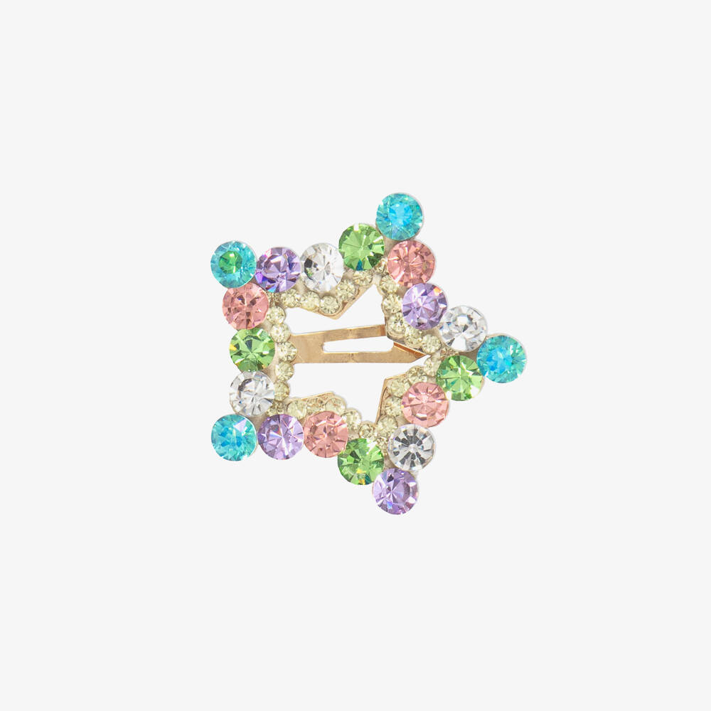 Angel's Face-Girls Multicoloured Diamanté Embellished Star Hair Clip (4cm) | Childrensalon