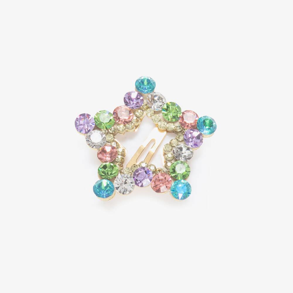 Angel's Face-Girls Multicoloured Diamanté Embellished Star Hair Clip (4cm) | Childrensalon
