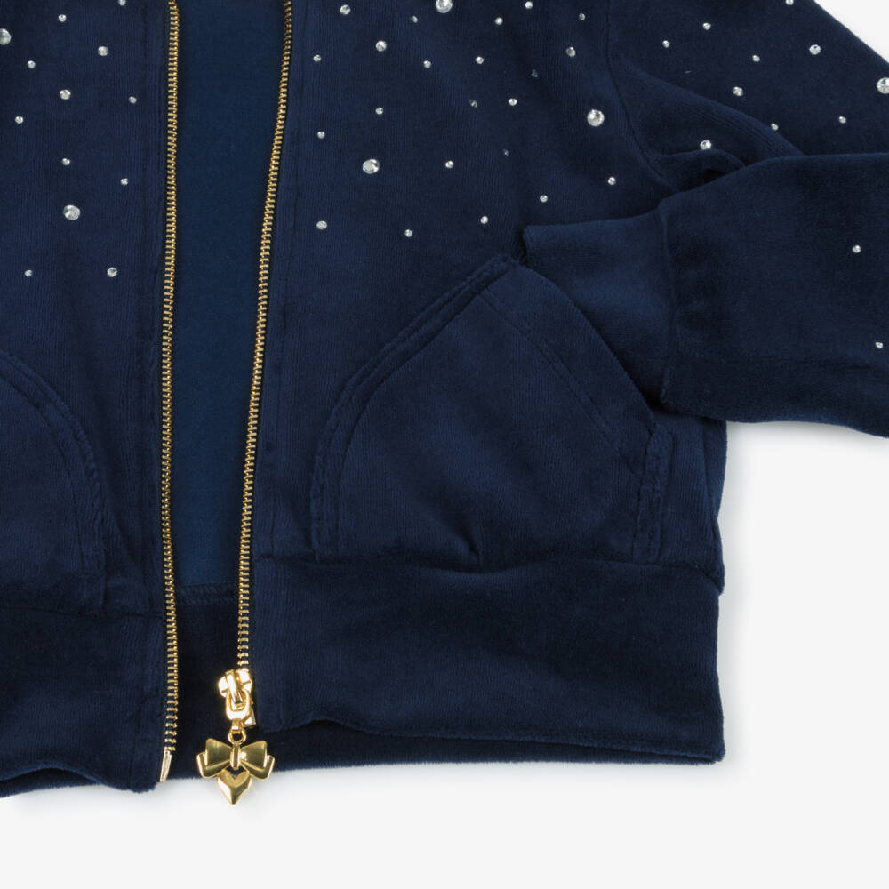 Angel's Face-طقم رياضي مخمل لون كحلي للبنات | Childrensalon