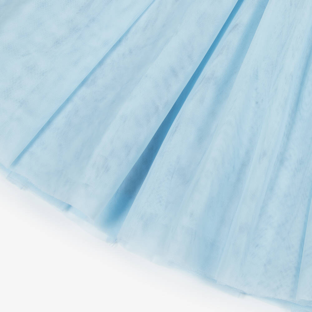 Angel's Face-Girls Pale Blue Tweed & Tulle Dress | Childrensalon