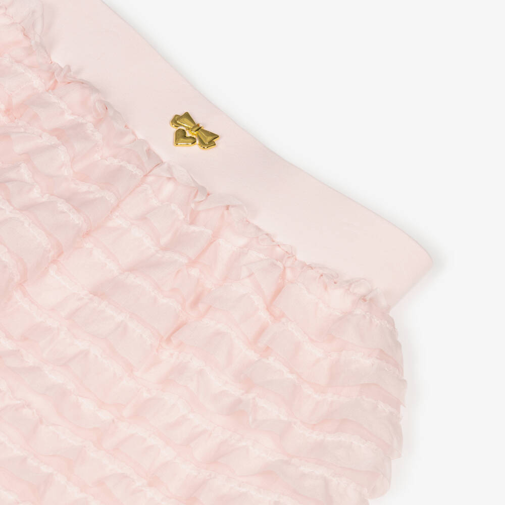 Angel's Face-Girls Pale Pink Chiffon Ruffle Shorts Set | Childrensalon