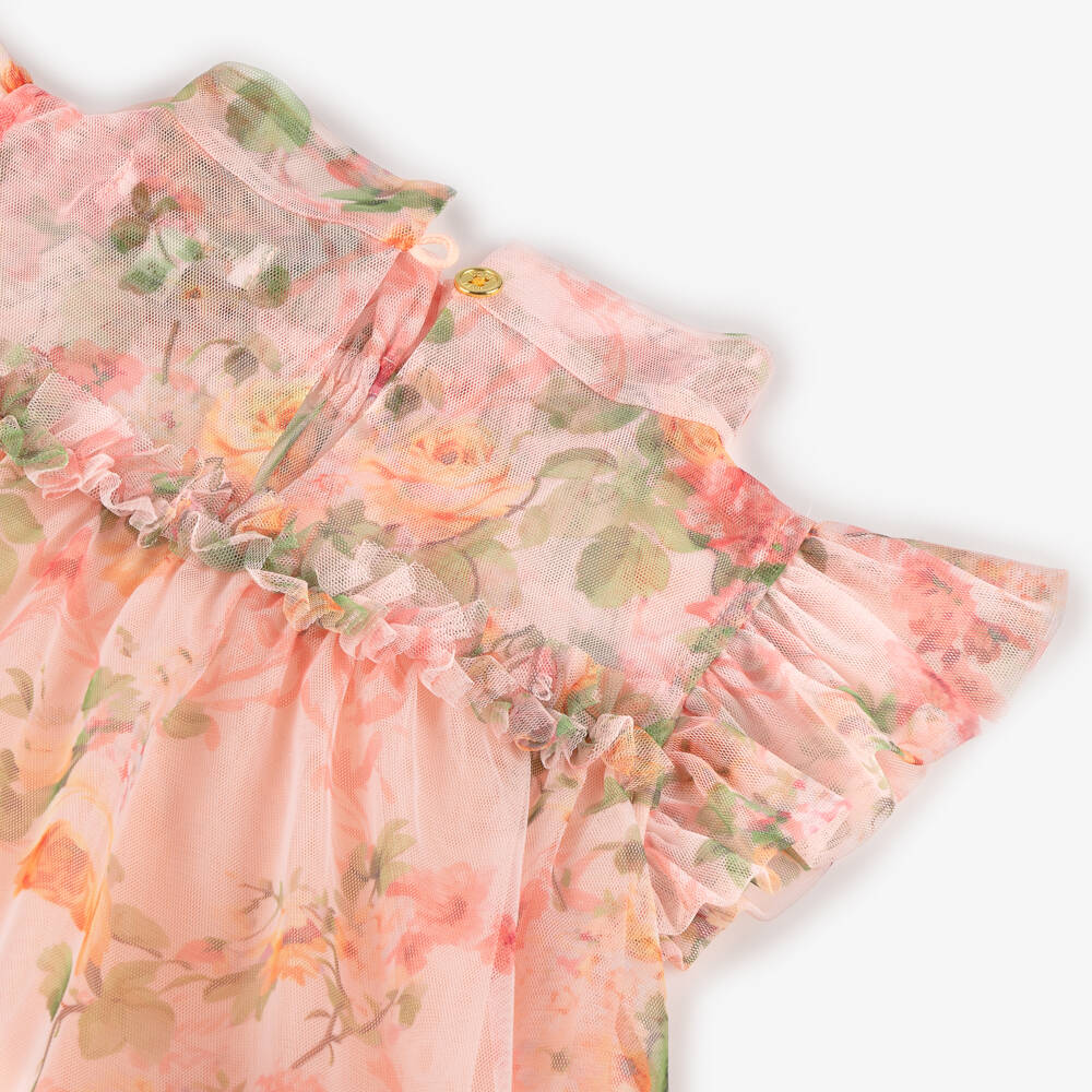 Angel's Face-Girls Pale Pink Floral Dress | Childrensalon