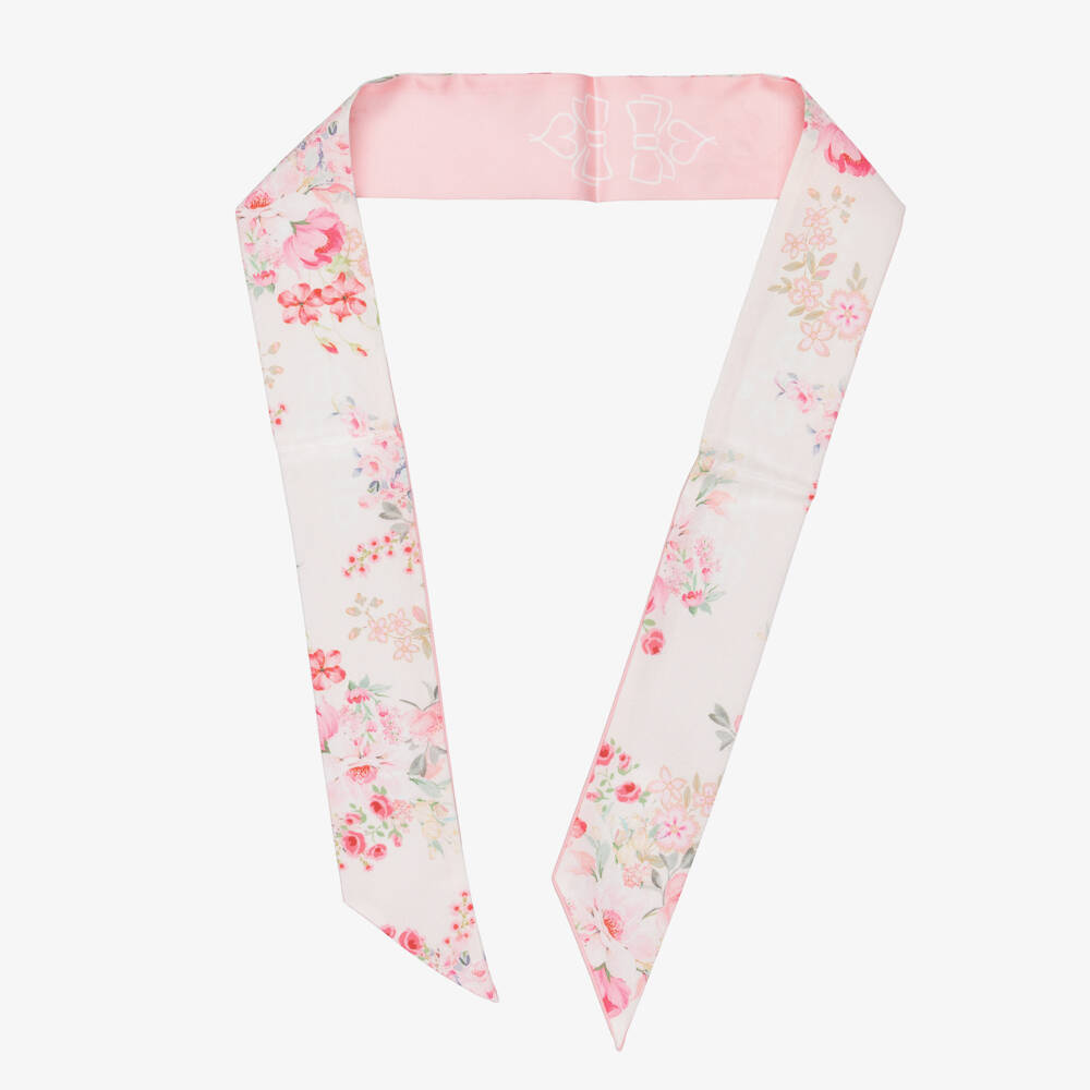 Angel's Face-Girls Pale Pink Floral Print Headband | Childrensalon