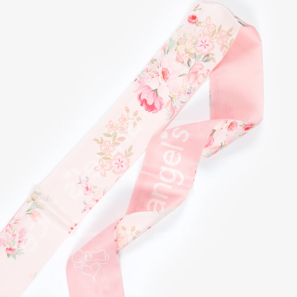 Angel's Face-Girls Pale Pink Floral Print Headband | Childrensalon