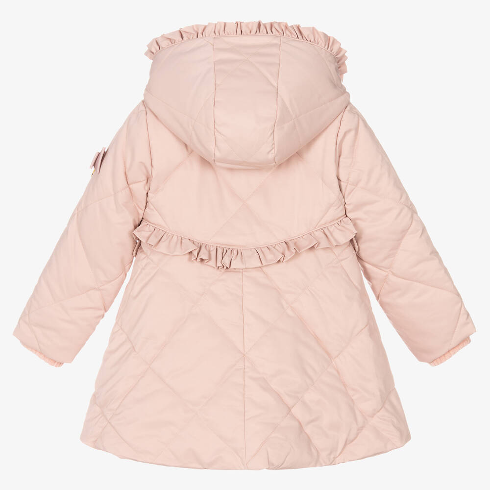 Angel's Face-Girls Pale Pink Quilted Coat | Childrensalon