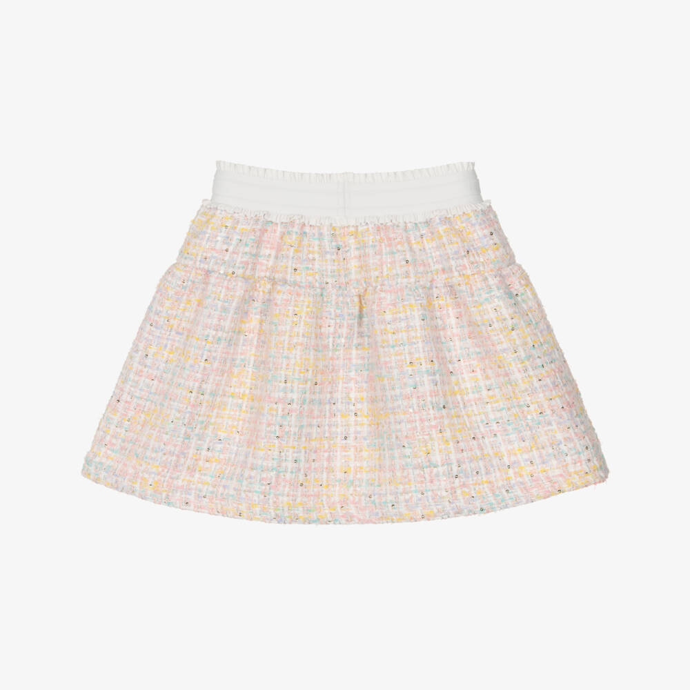 Angel's Face-Girls Pastel Pink Sparkly Tweed Skirt | Childrensalon