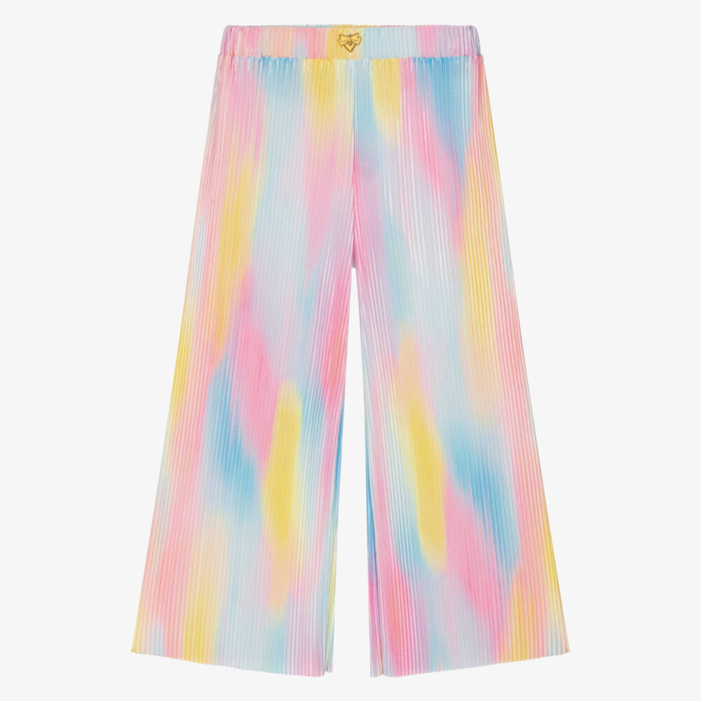 Angel's Face-Girls Pink Blue & Yellow Rainbow Pleated Trousers | Childrensalon