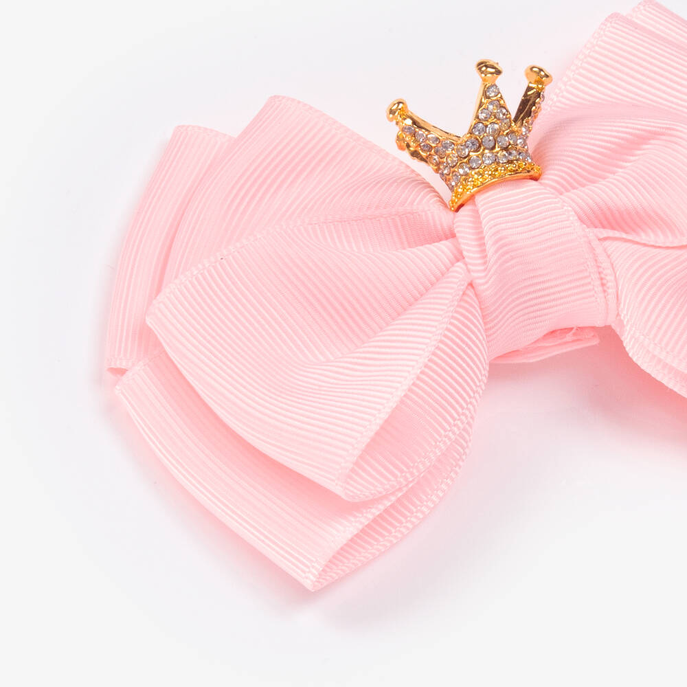 Angel's Face-مشبك شعر فيونكة لون زهري للبنات(11 سم) | Childrensalon