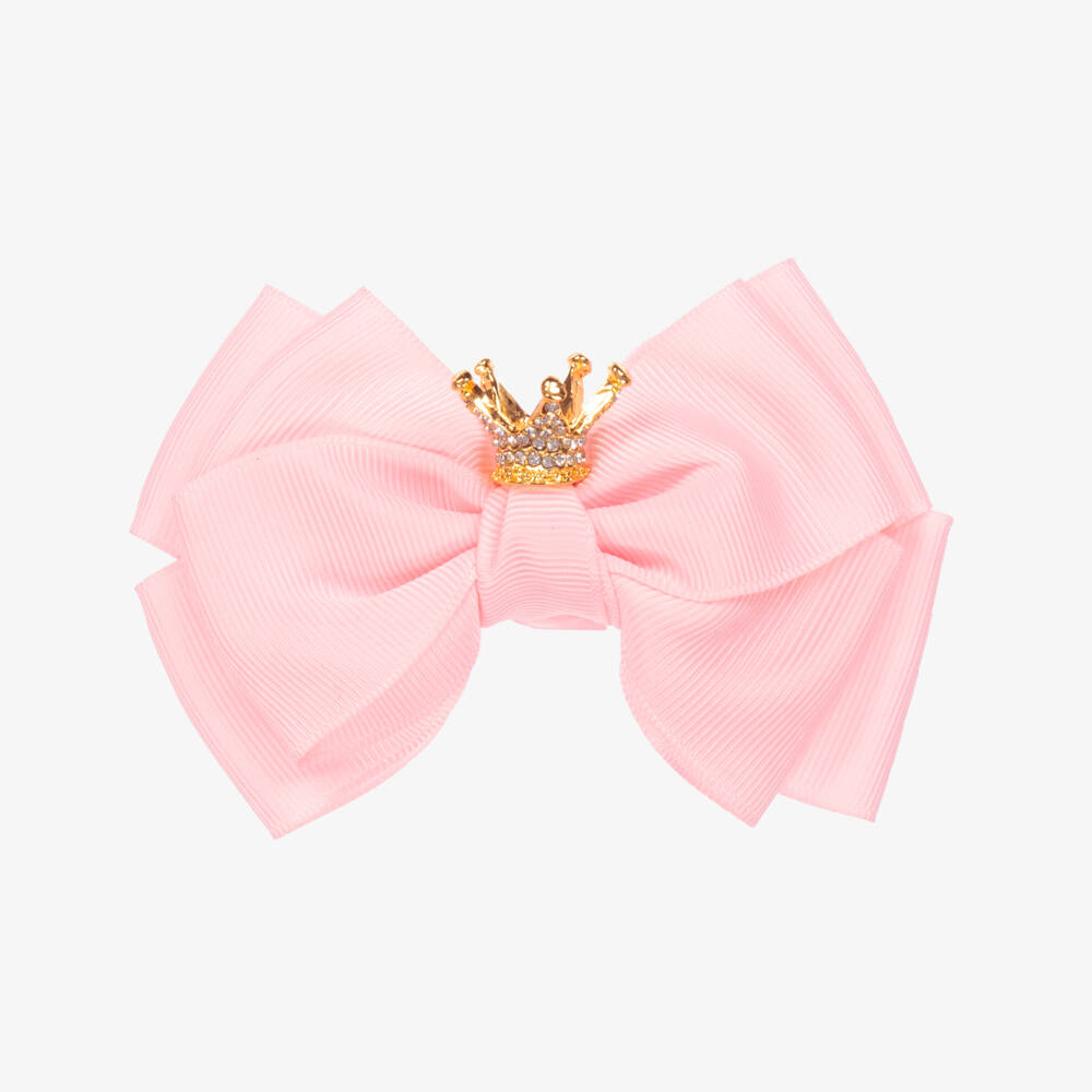 Angel's Face-Girls Pink Bow Hair Clip (11cm) | Childrensalon