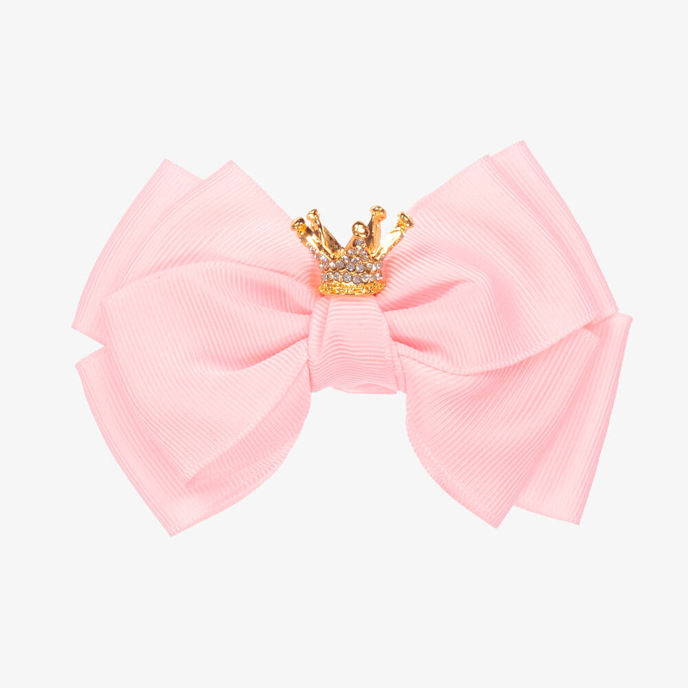 Angel's Face-مشبك شعر فيونكة لون زهري للبنات(11 سم) | Childrensalon