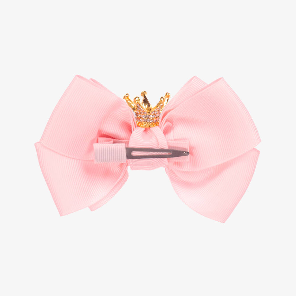 Angel's Face-Girls Pink Bow Hair Clip (11cm) | Childrensalon