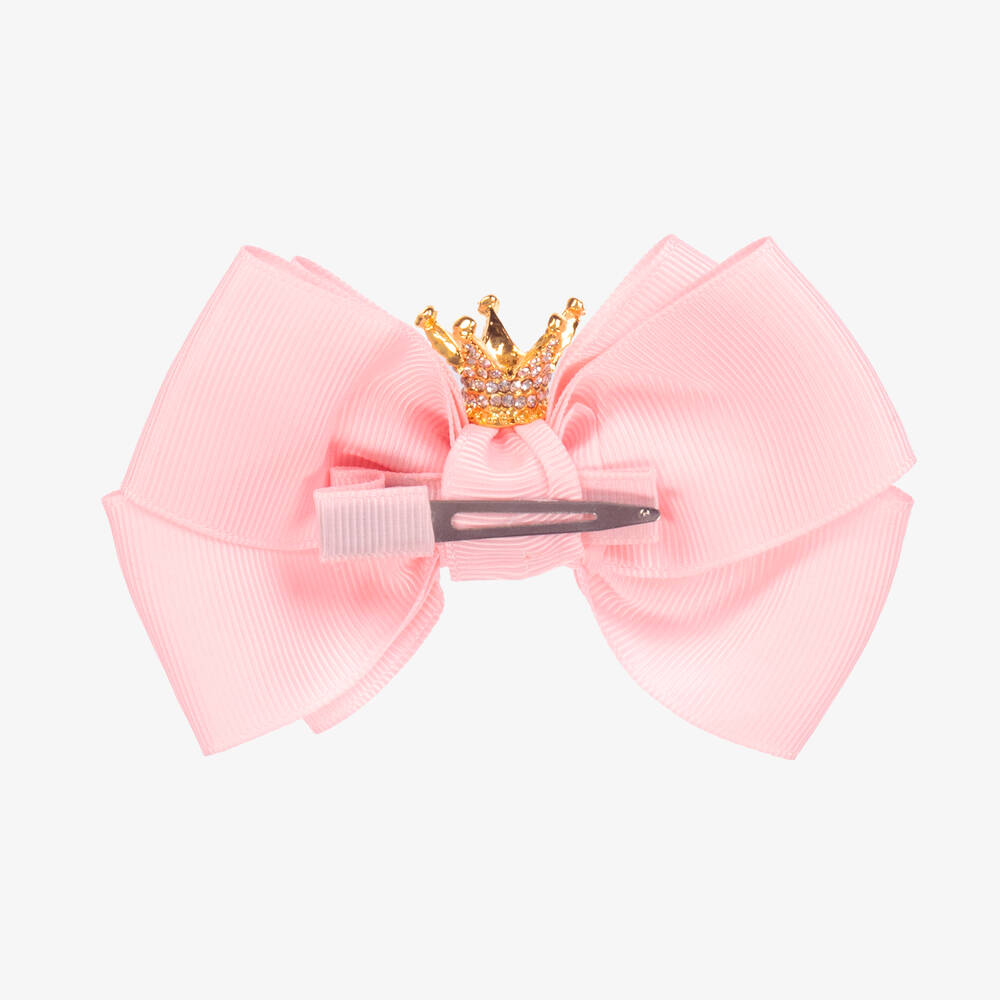 Angel's Face-مشبك شعر فيونكة لون زهري للبنات(11 سم) | Childrensalon