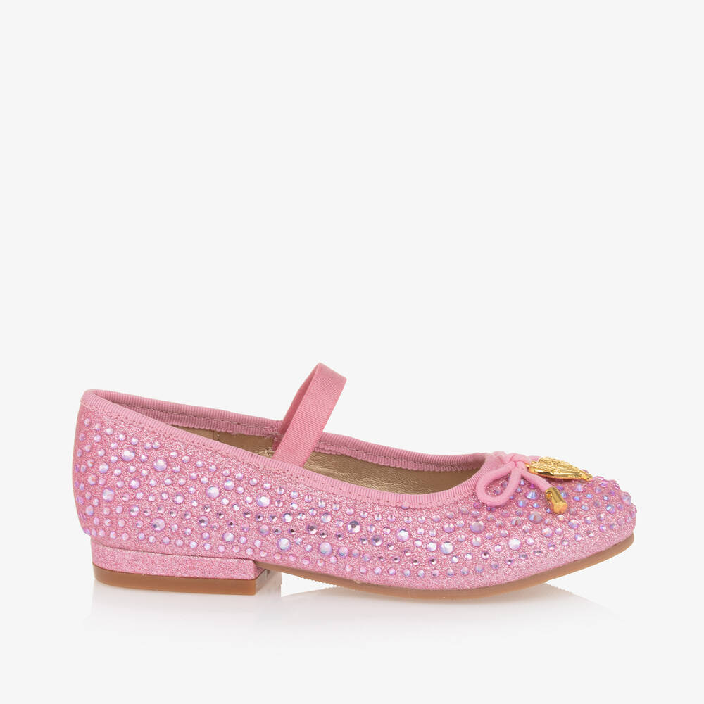 Angel's Face-Girls Pink Diamanté Ballerina Shoes | Childrensalon