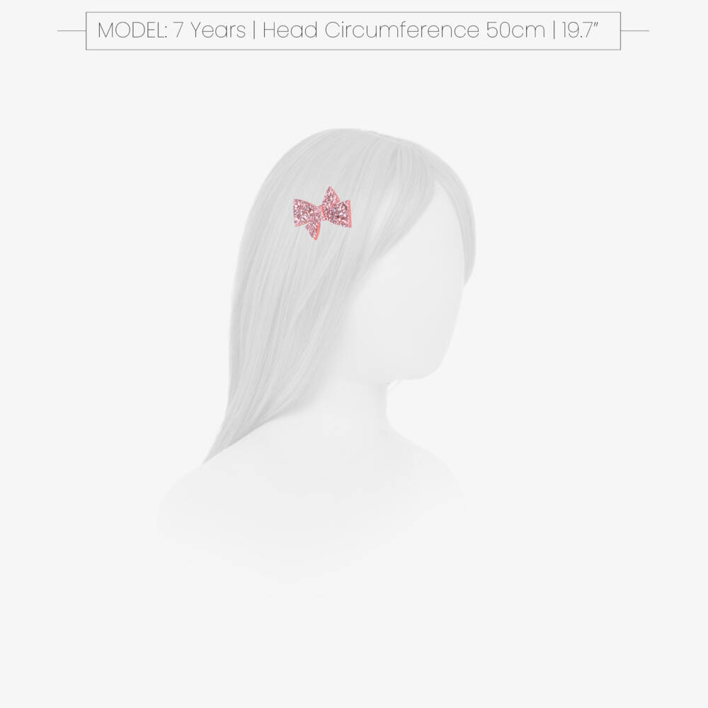 Angel's Face-Girls Pink Diamanté Embellished Bow Hair Clip (6cm) | Childrensalon