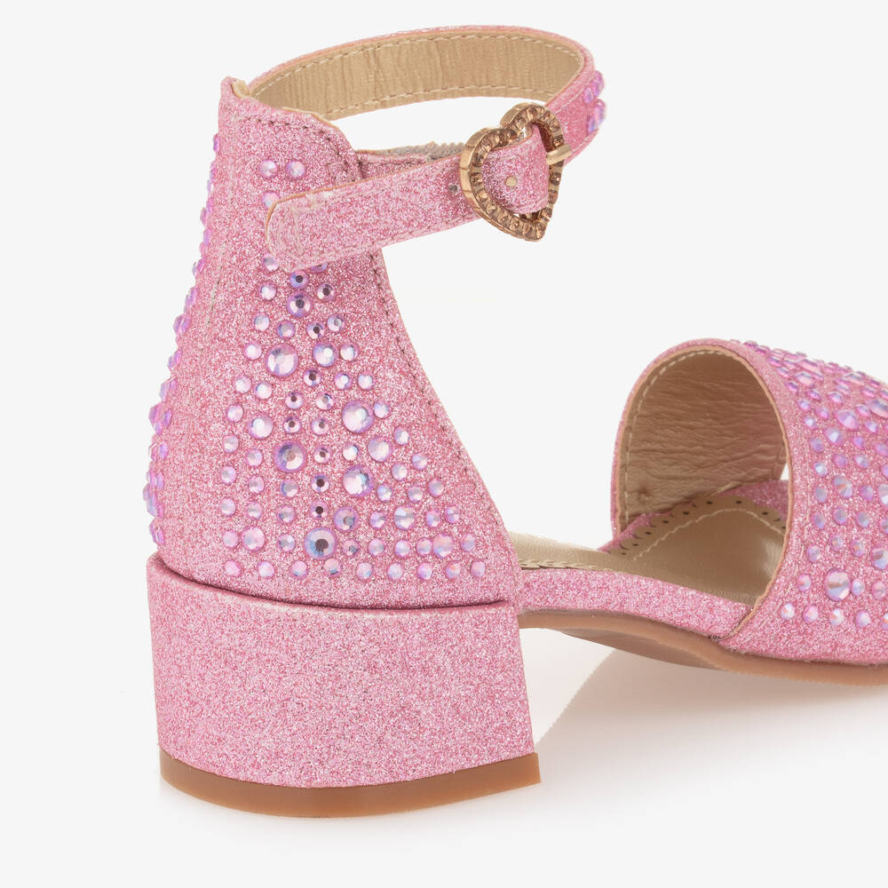 Angel's Face-Girls Pink Diamanté Heeled Sandals | Childrensalon
