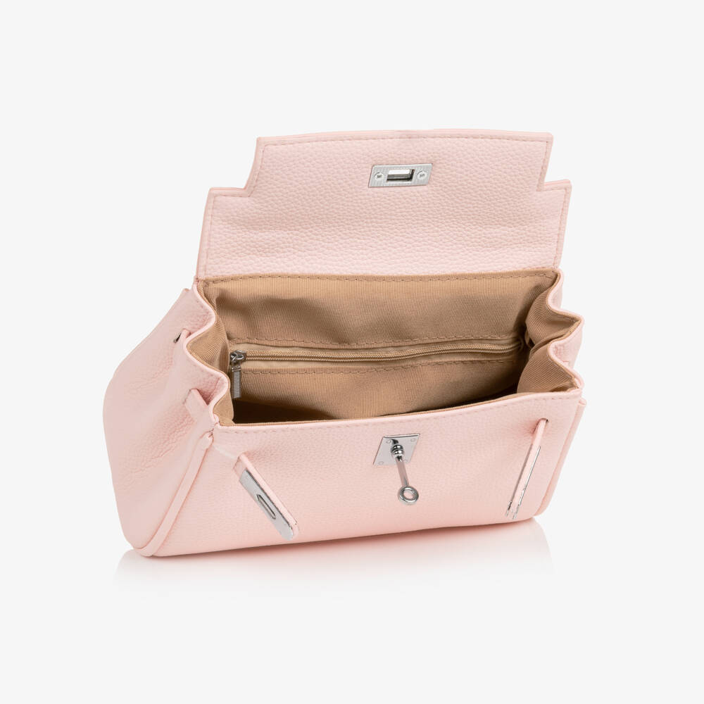 Angel's Face-Girls Pink Faux Leather Vicki Charm Bag (20cm) | Childrensalon