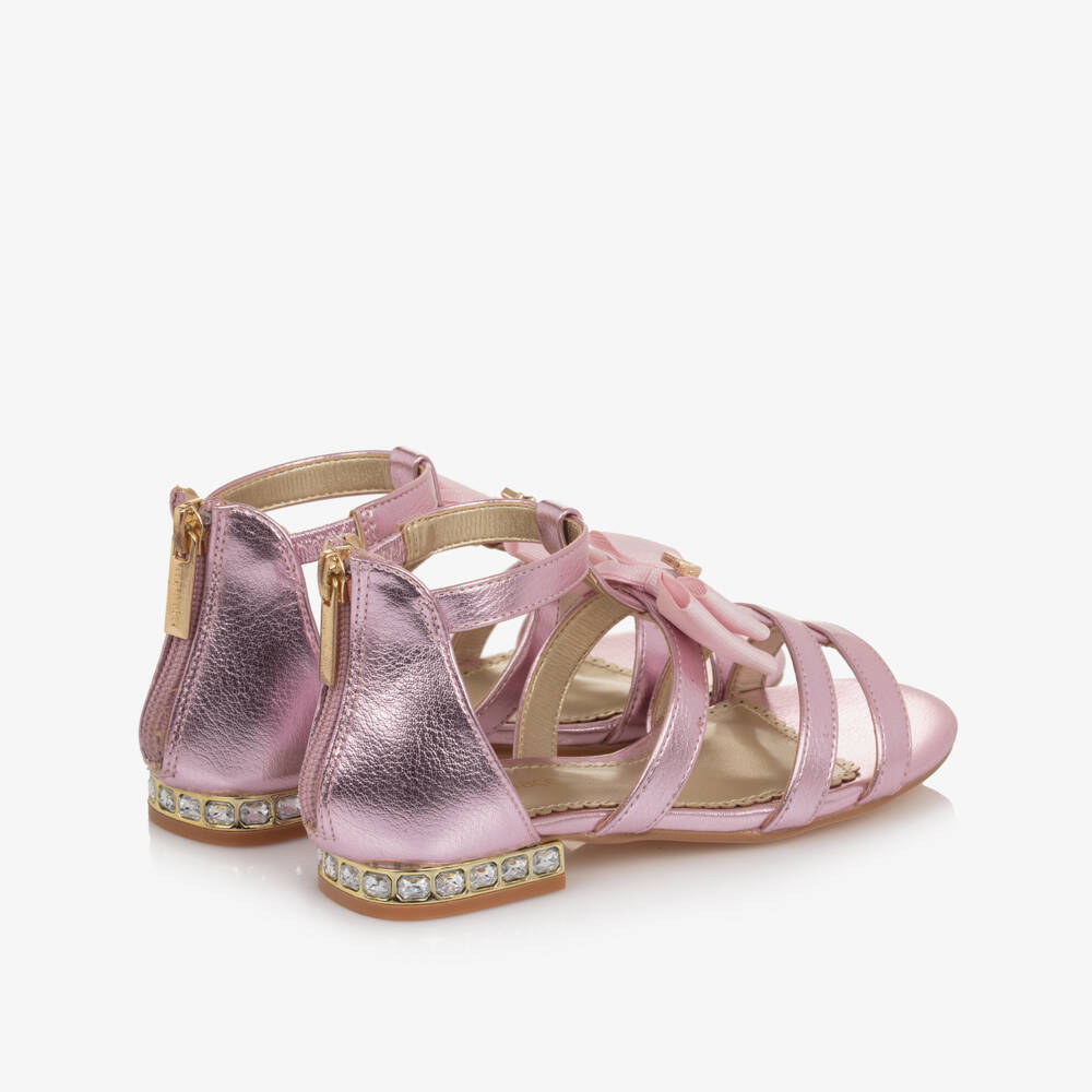 Angel's Face-Girls Pink Faux Leather Zip Fastening Sandals | Childrensalon