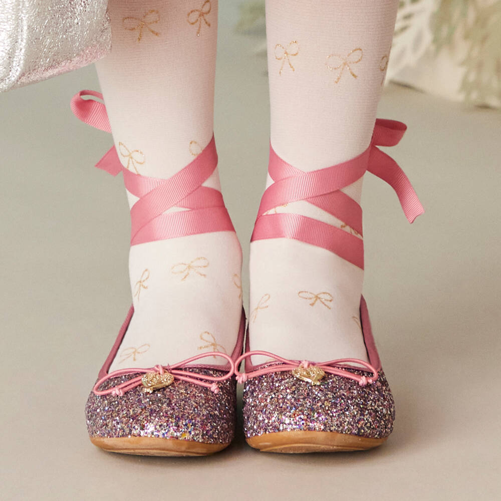 Angel's Face-Girls Pink Glitter Ballerina Shoes | Childrensalon