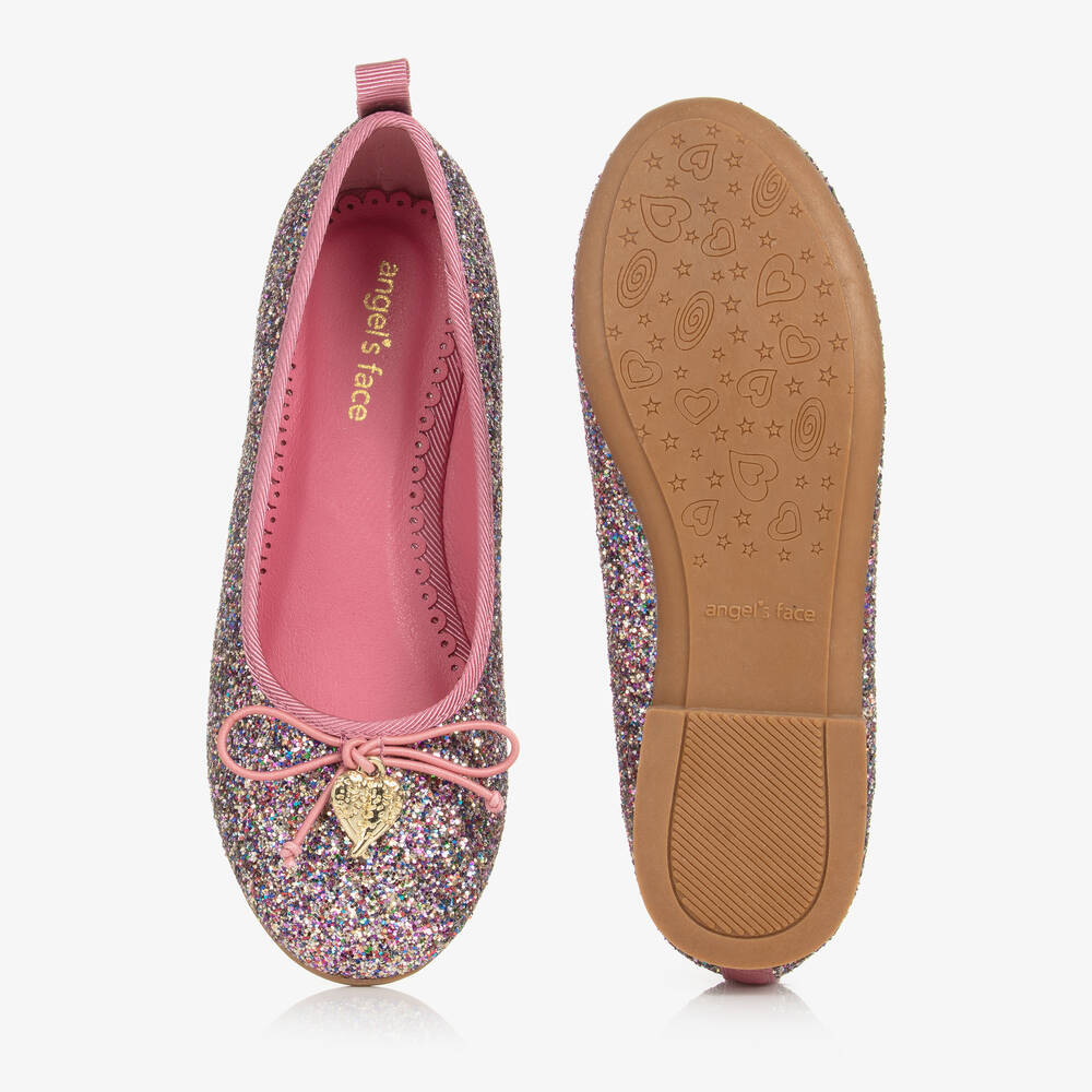 Angel's Face-Розовые балетки с блестками | Childrensalon