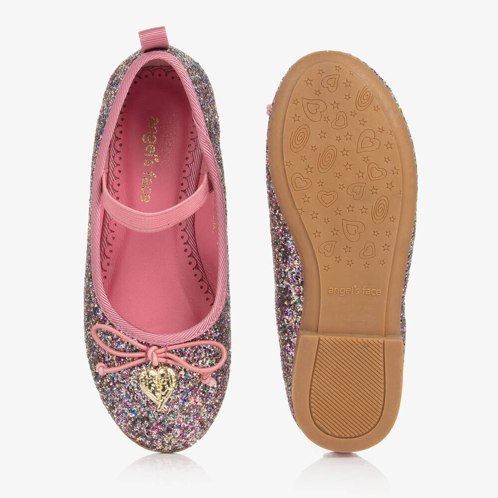 Angel's Face-Розовые балетки с блестками | Childrensalon