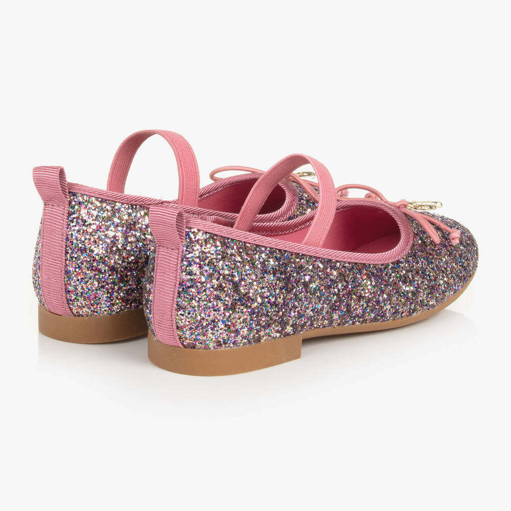 Angel's Face-Girls Pink Glittery Ballerina Shoes | Childrensalon