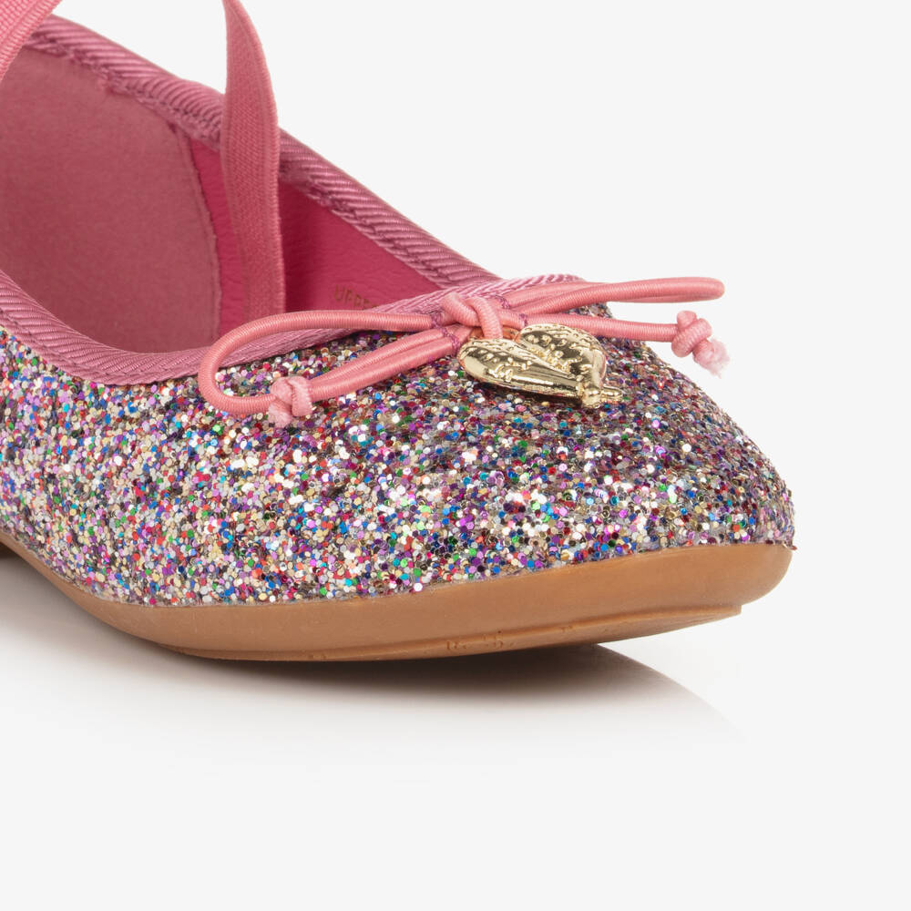 Angel's Face-Girls Pink Glittery Ballerina Shoes | Childrensalon