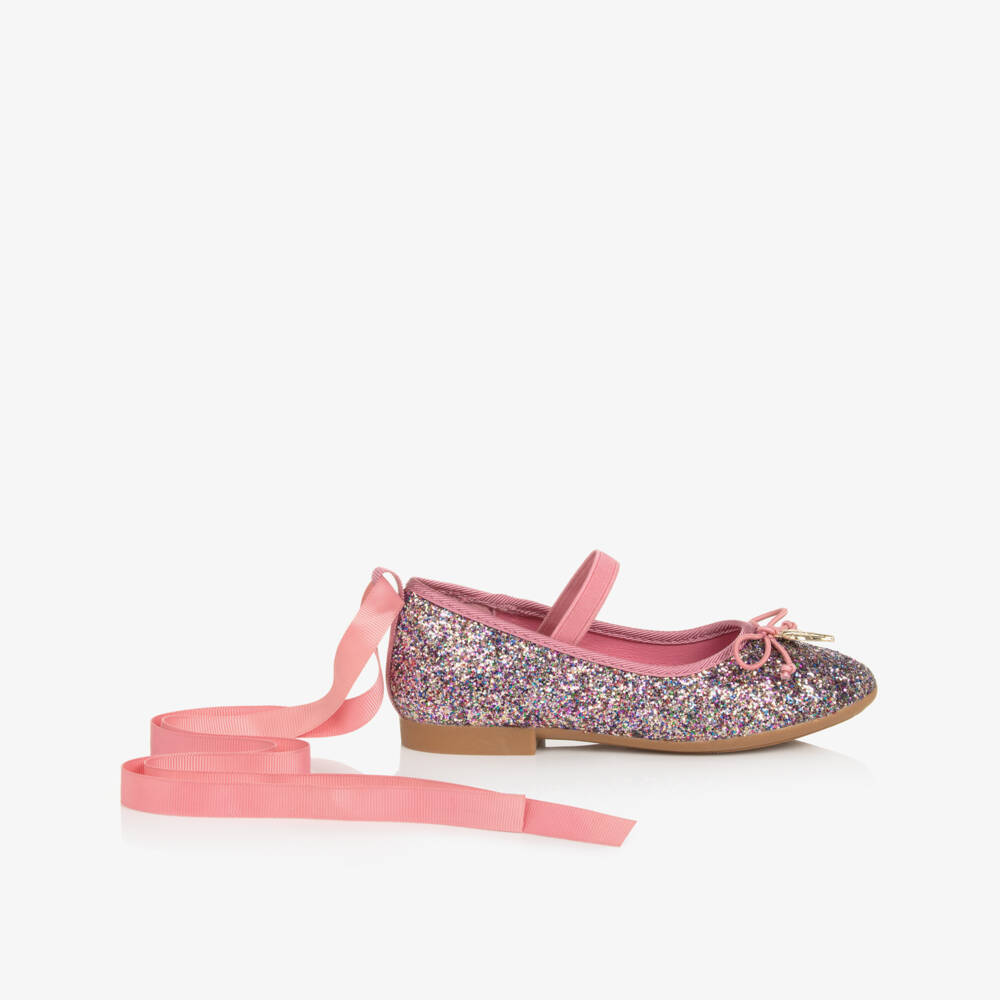Angel's Face-Girls Pink Glittery Ballerina Shoes | Childrensalon