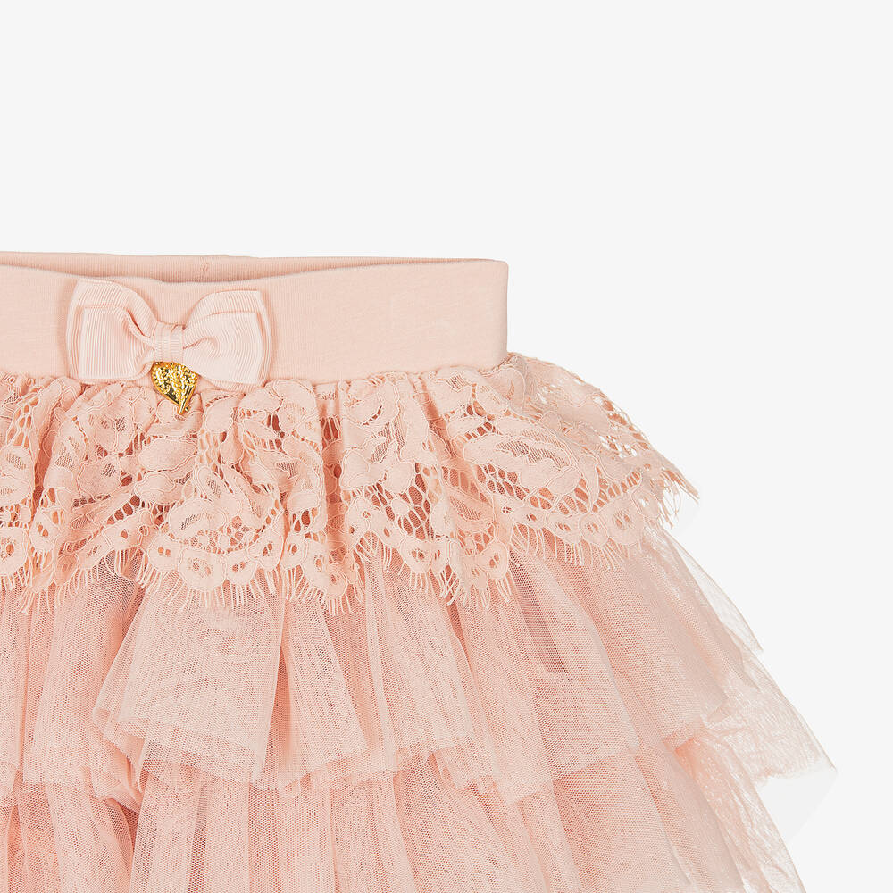 Angel's Face-Розовая юбка из тюля с кружевом | Childrensalon