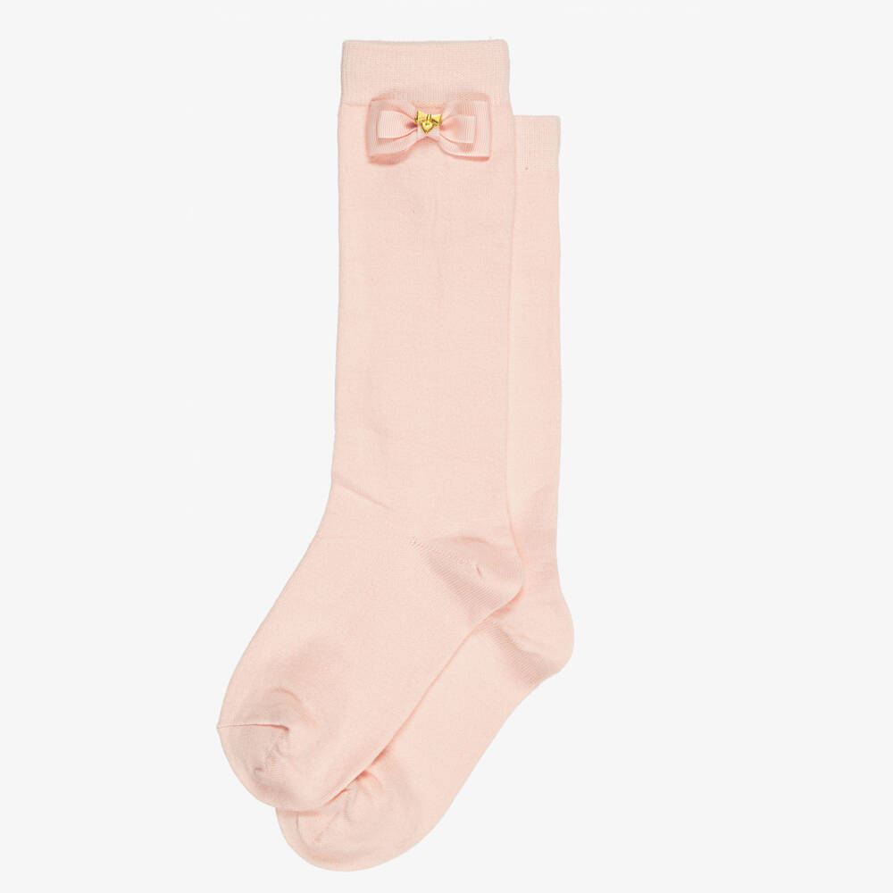 Angel's Face-Girls Pink Monica Bow Socks | Childrensalon