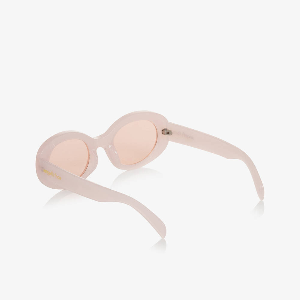 Angel's Face-Girls Pink Oval Sunglasses (UV400) | Childrensalon