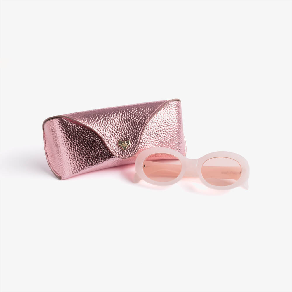 Angel's Face-Girls Pink Oval Sunglasses (UV400) | Childrensalon