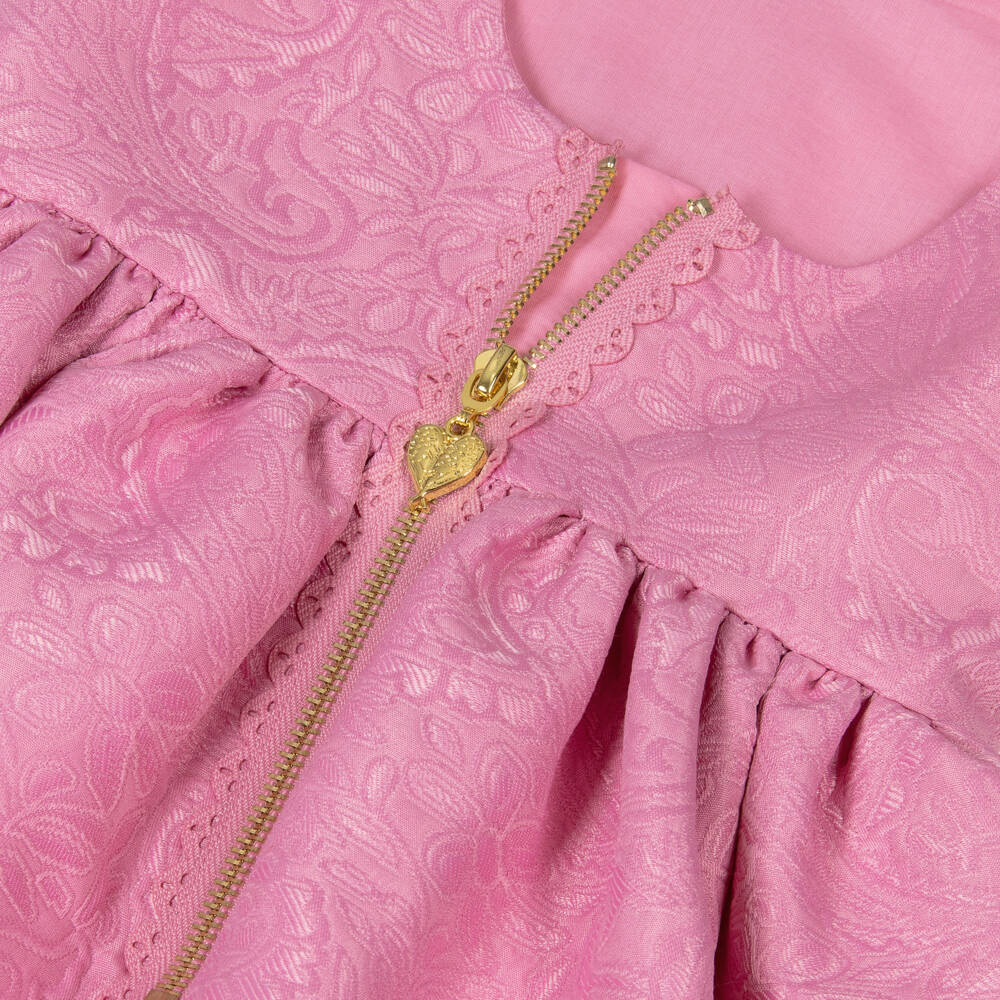 Angel's Face-فستان جاكار بنقشة بيزلي لون زهري | Childrensalon