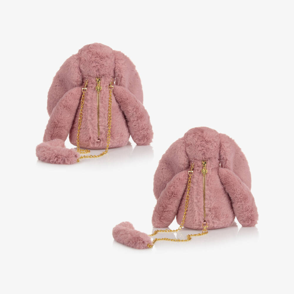 Angel's Face-Girls Pink Plush Bunny Bag (41cm) | Childrensalon