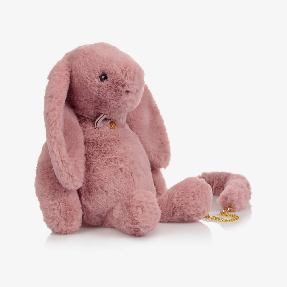 Angel's Face-Girls Pink Plush Bunny Bag (41cm) | Childrensalon