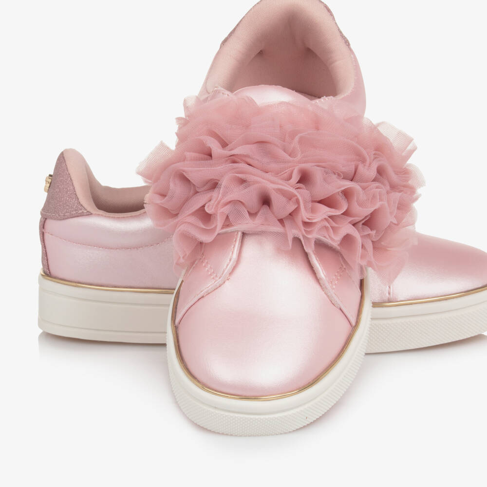 Angel's Face-Girls Pink Ruffle Trainers | Childrensalon