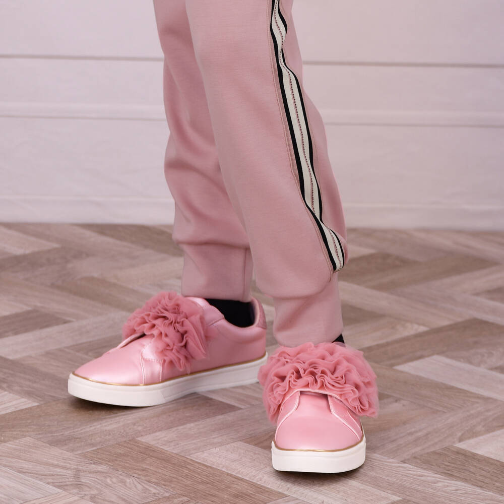 Angel's Face-Girls Pink Ruffle Trainers | Childrensalon