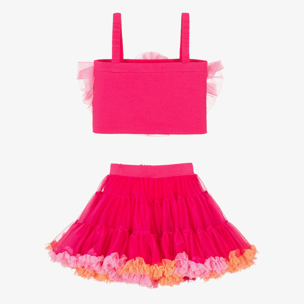 Angel's Face-Girls Pink Tulle Skirt Set | Childrensalon