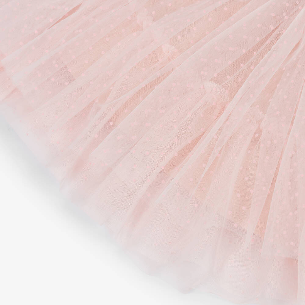 Angel's Face-Girls Pink Velour & Tulle Hepburn Dress | Childrensalon