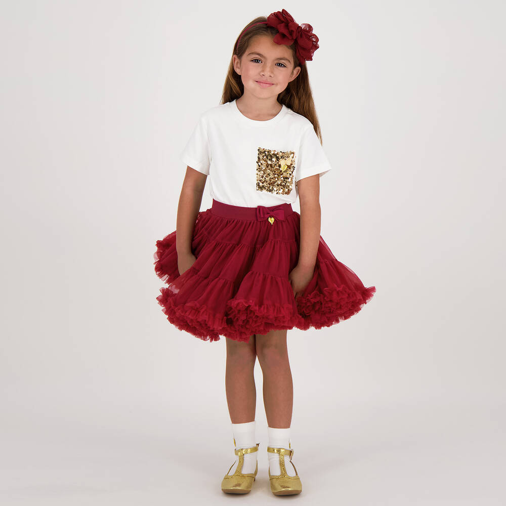 Angel's Face-Girls Red Tutu Skirt | Childrensalon