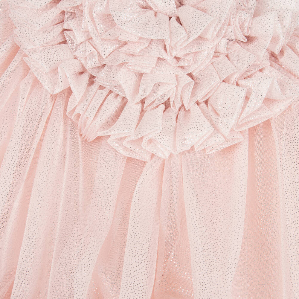 Angel's Face-Girls Sparkly Pink Tulle Strappy Dress | Childrensalon