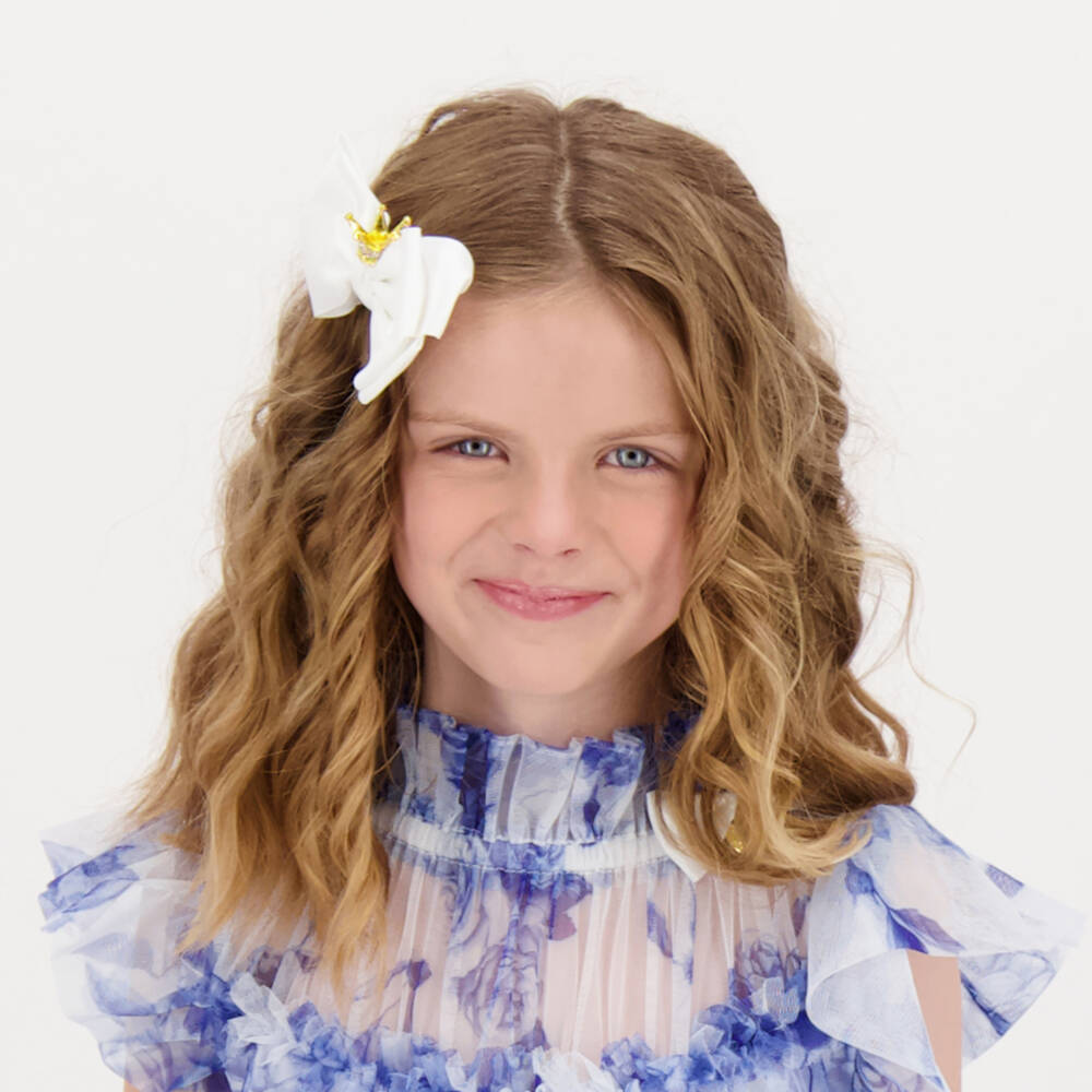 Angel's Face-Заколка для волос с бантом беловатого цвета (11см) | Childrensalon