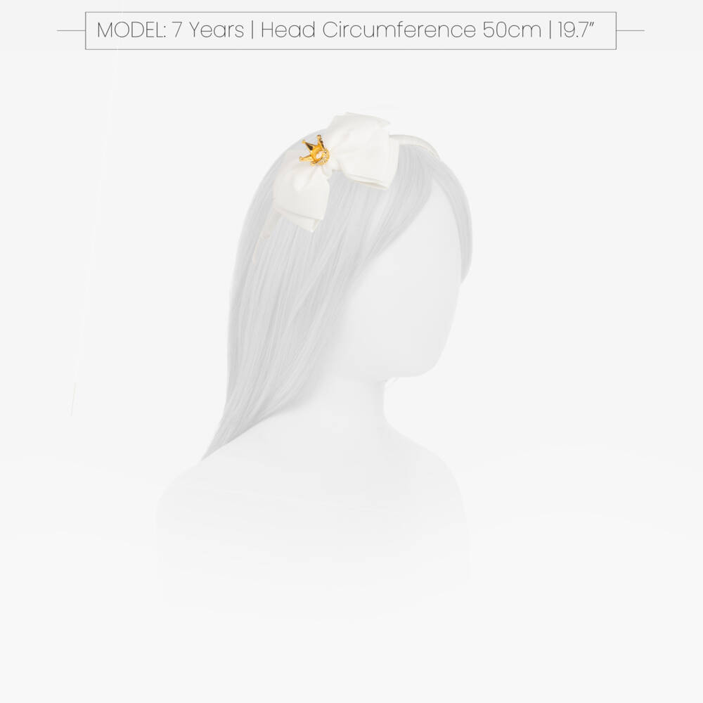 Angel's Face-طوق للشعر لون أبيض مزين بتاج ديامنتي | Childrensalon